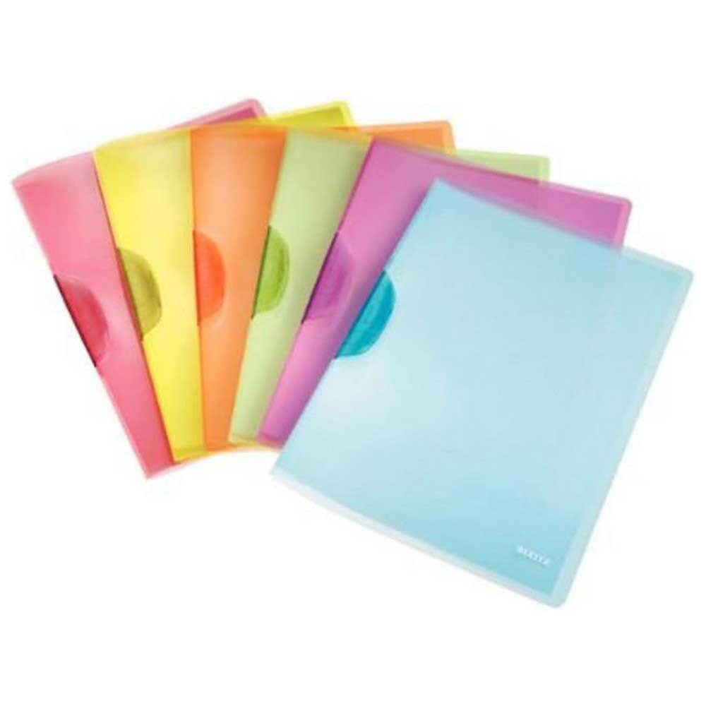 LEITZ Assorted Rainbow PP A4 Colorclip Dossier Folder