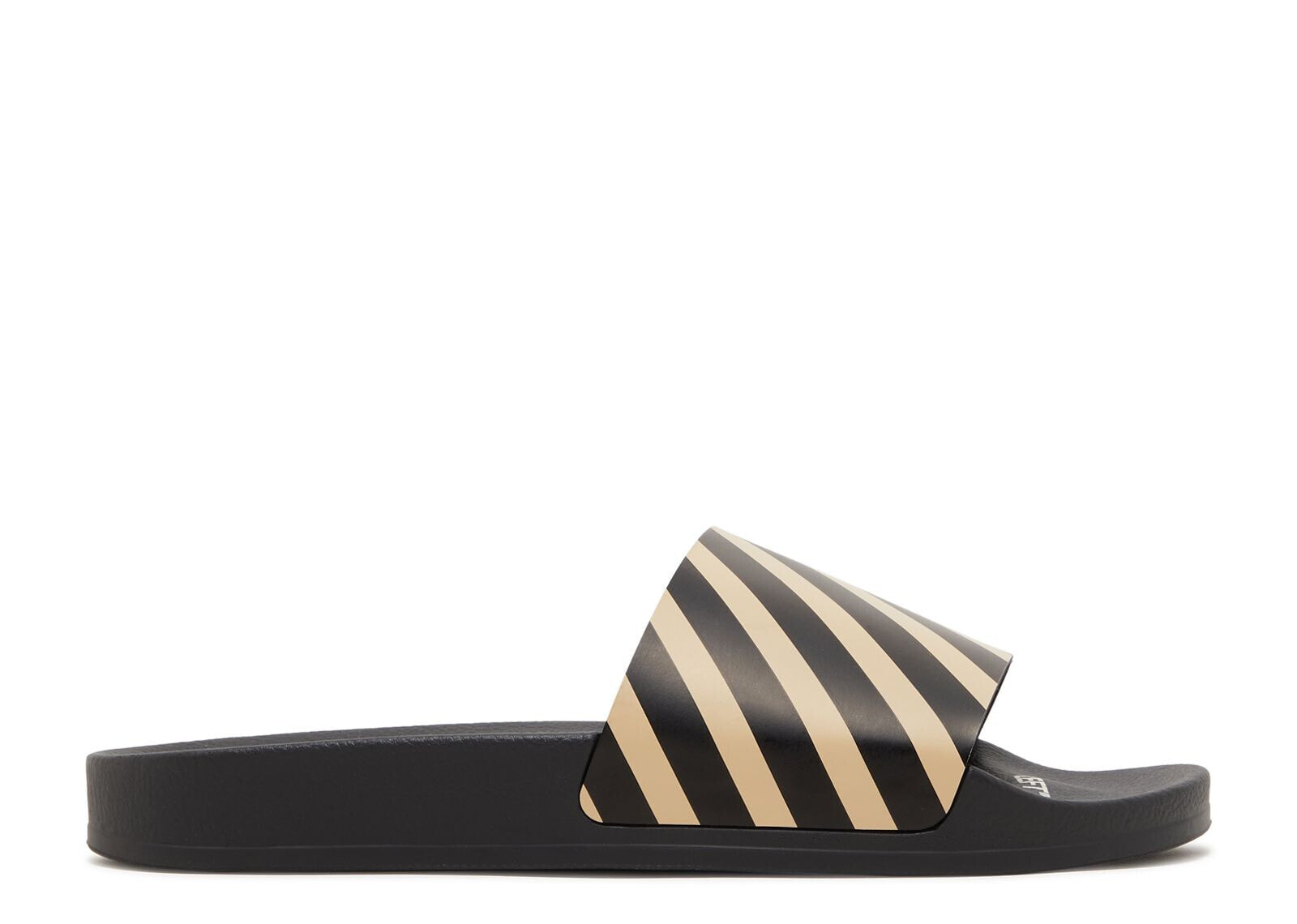 Off-White Sliders 'Diagonal Stripe - Black Beige'