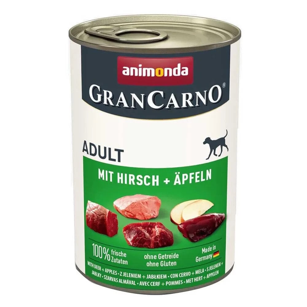 ANIMONDA GranCarno Adult Pork with venison and apple wet food for dog 400g