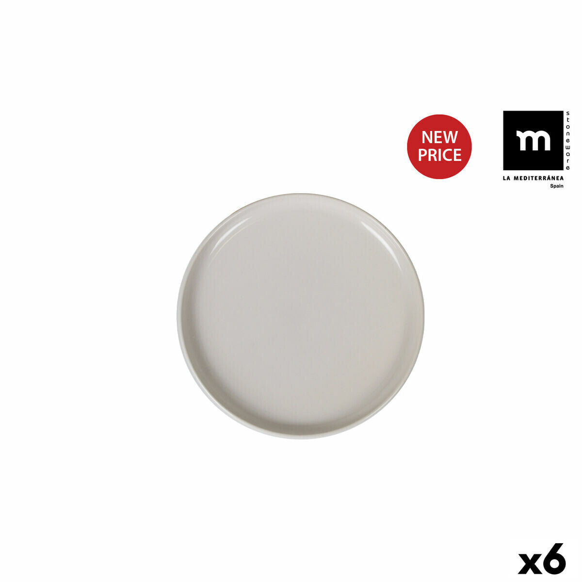 Плоская тарелка La Mediterránea Ivory Блеск Круглая (6 штук)
