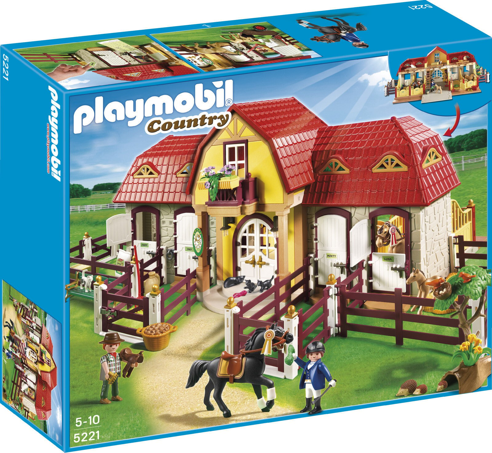 Набор с элементами конструктора Playmobil Country 5221 Большой дом верховых  с загоном цвет разноцветный — купить недорого с доставкой, 589336