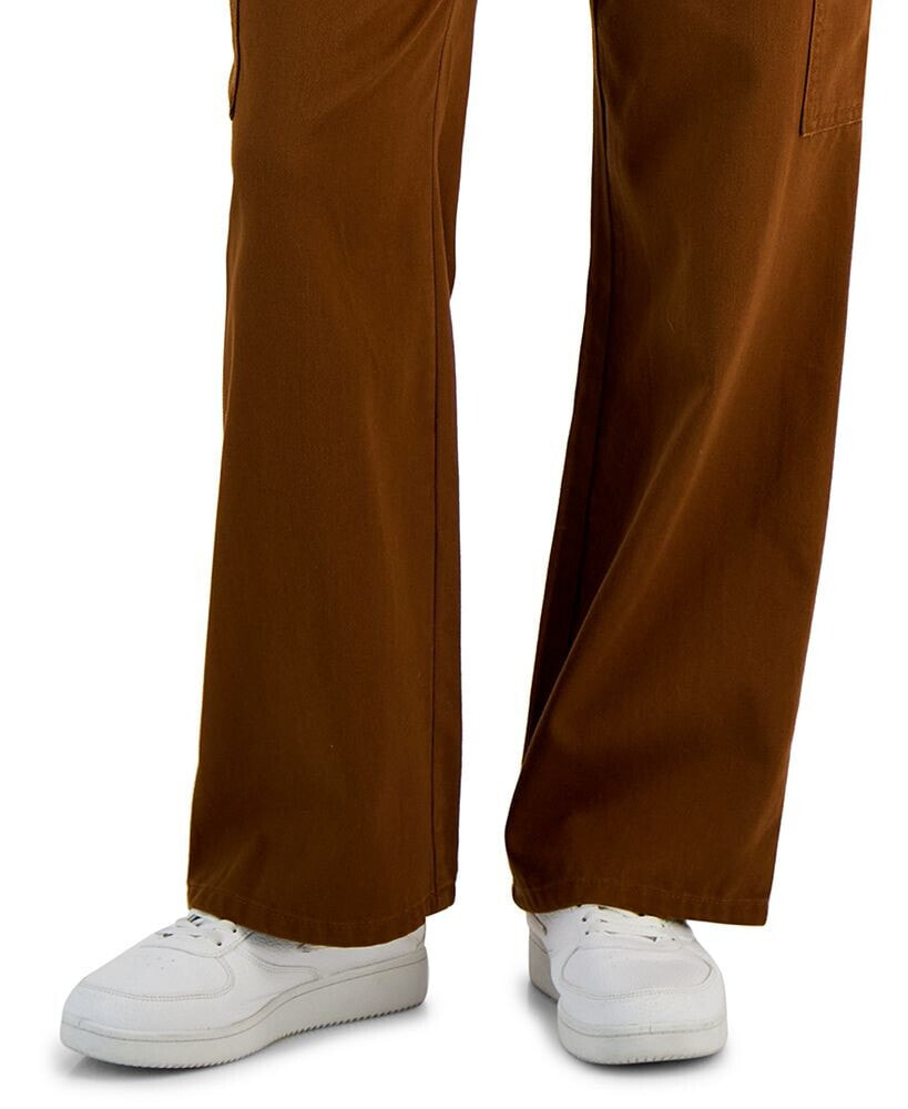 Juniors' High-Rise Wide-Leg Cargo Pants Vanilla Star Цвет: Бежевый; Размер:  13 купить от 3459 рублей в интернет-магазине MALL | Женские джинсы Vanilla  Star