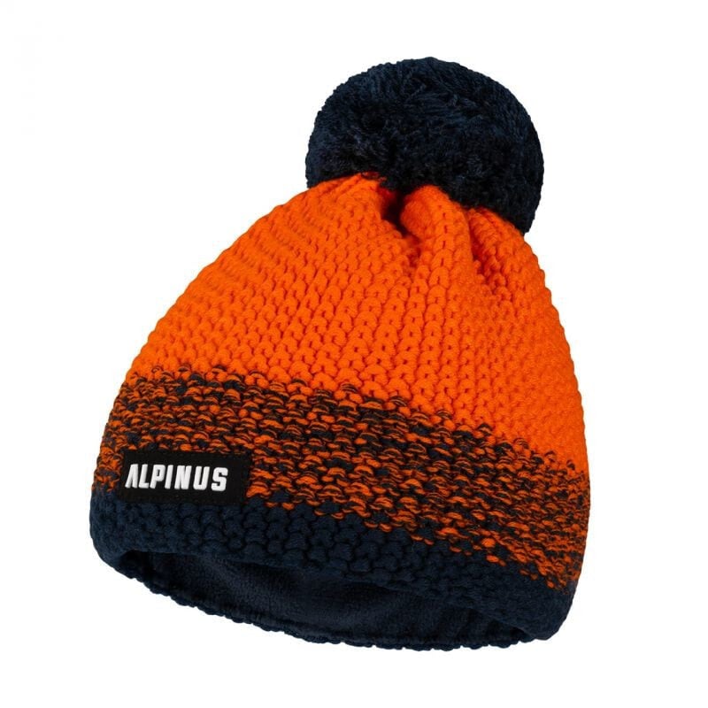Мужская шапка оранжевая черная вязаная Alpinus Mutenia Hat Melange M TT43841