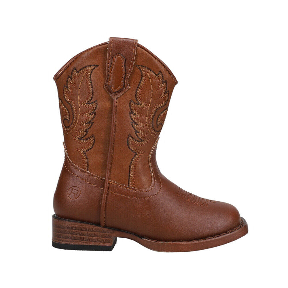 Roper Texson Square Toe Cowboy Toddler Girls Brown Casual Boots 09-017-1900-170