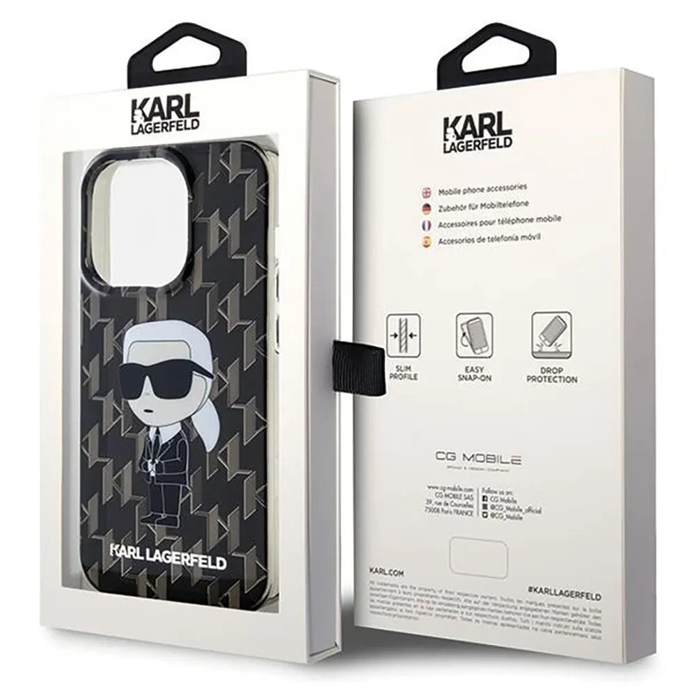 KARL LAGERFELD Klhcp15Lhnkmklk iPhone 15 Pro 6.1 Monogram Ikonik phone case