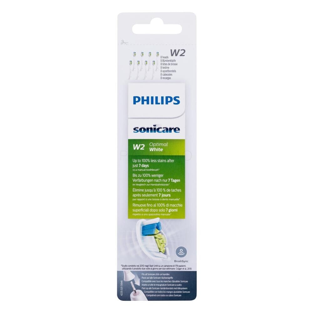 Philips Sonicare Optimal White W2 HX6068/13 Black 8 St. zahnbürstenkopf unisex Sonicare W2 Optimal White 8 St. Ersatzköpfe