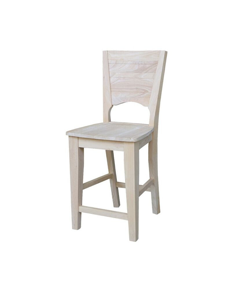Canyon Collection Solid Back Counter Height Stool
