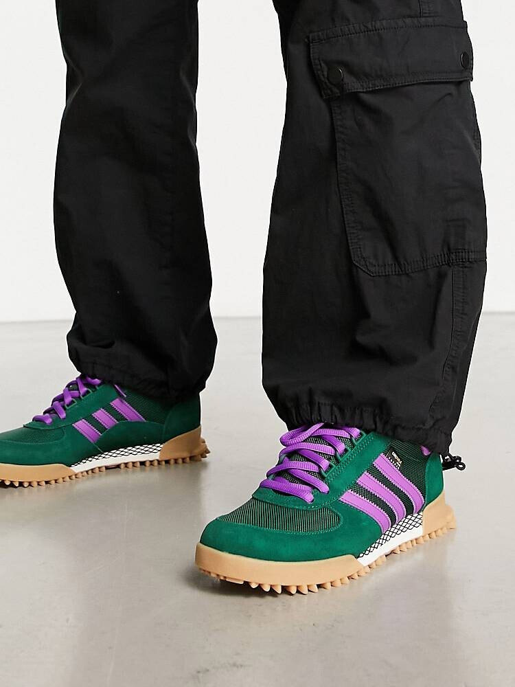 Adidas purple sale and green