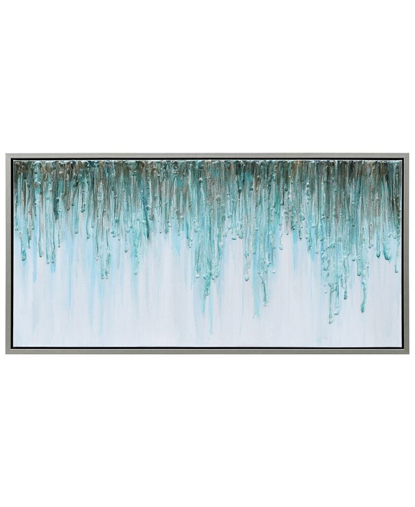 Empire Art Direct green Frequency Textured Metallic Hand Painted Wall Art by Martin Edwards, 24