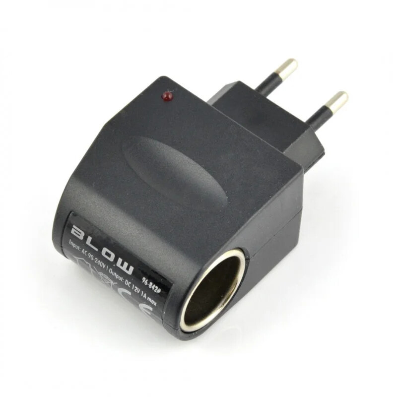 Voltage adapter with cigarette lighter socket - 230V/12V 1A