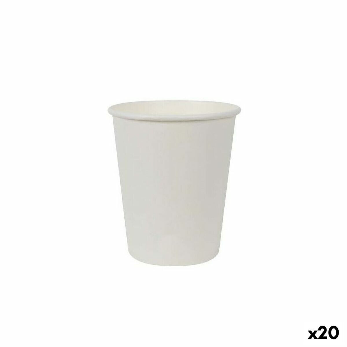 Set of glasses Algon Cardboard White 30 Pieces 250 ml (20 Units)