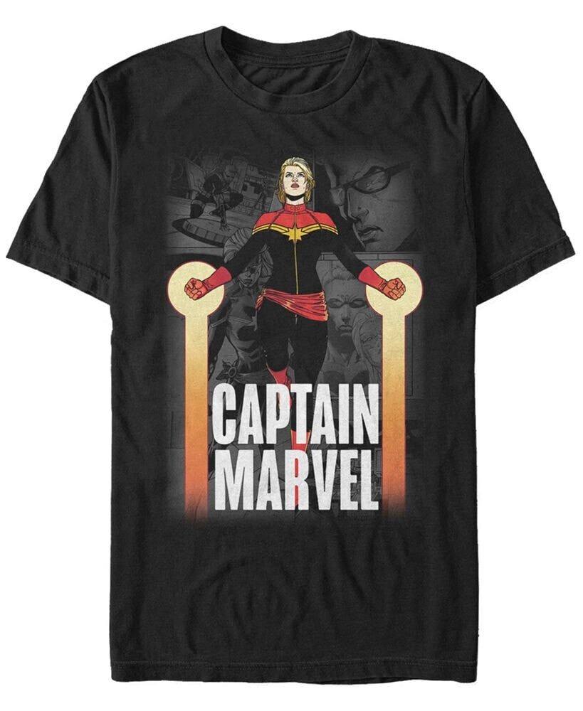 Fifth Sun marvel Men's Comic Collection Captain Marvel Short Sleeve T-Shirt