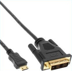 InLine 17476P кабельный разъем/переходник Mini-HDMI DVI Черный