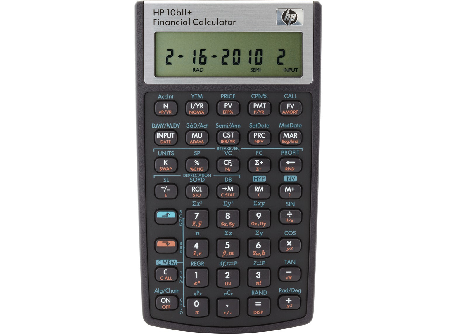 HP 10bII+ калькулятор Карман Финансовый Черный NW239AA#B12