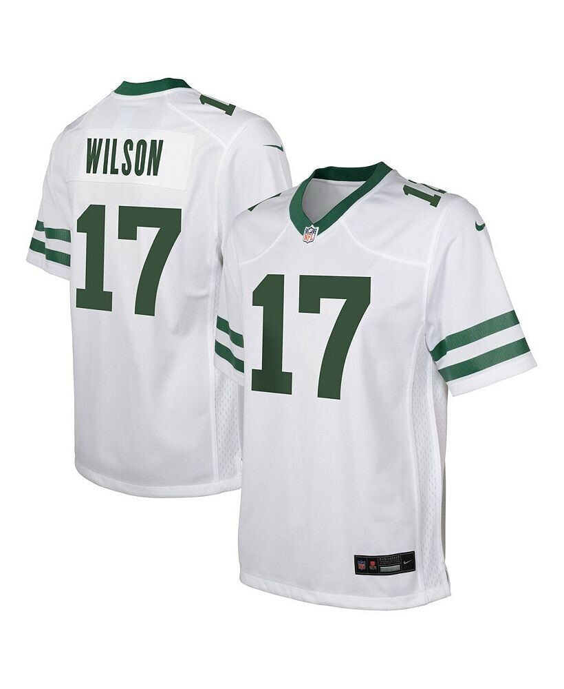 Nike big Boys Garrett Wilson Spotlight White New York Jets Alternate Game Jersey