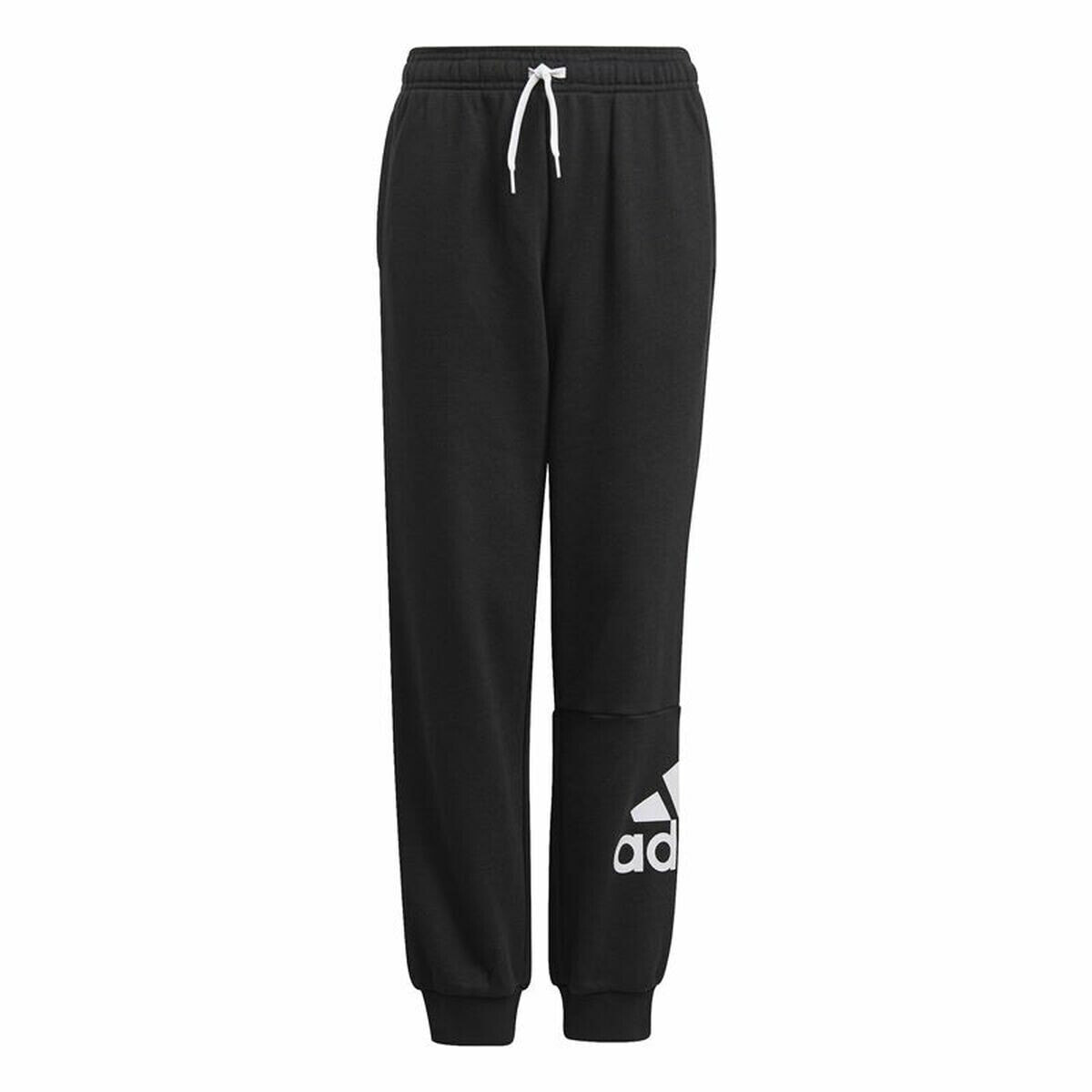 Children's Tracksuit Bottoms Adidas Essentials French Terry Black