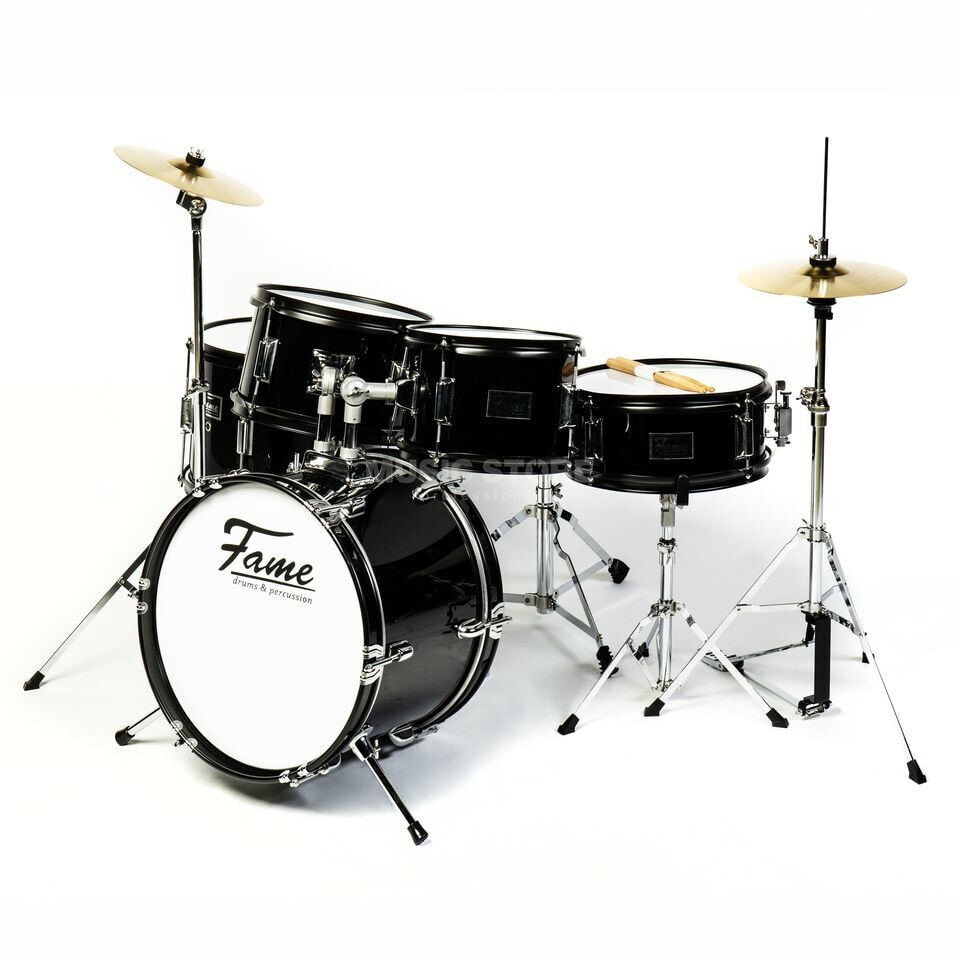 Fame 5 PC Junior Drumset Black Luis