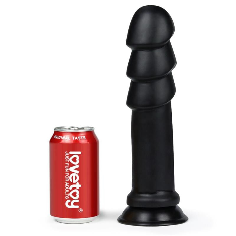 Плаг или анальная пробка LOVETOY Dildo King Sized Anal Ripples 11.25 Black