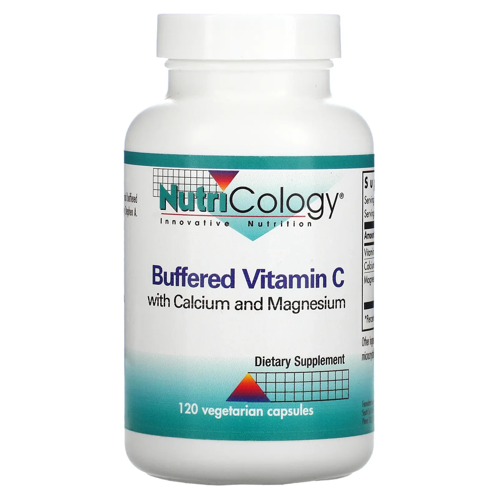 Нутриколоджи, буферизированный витамин С с кальцием и магнием, 120 вегетарианских капсул