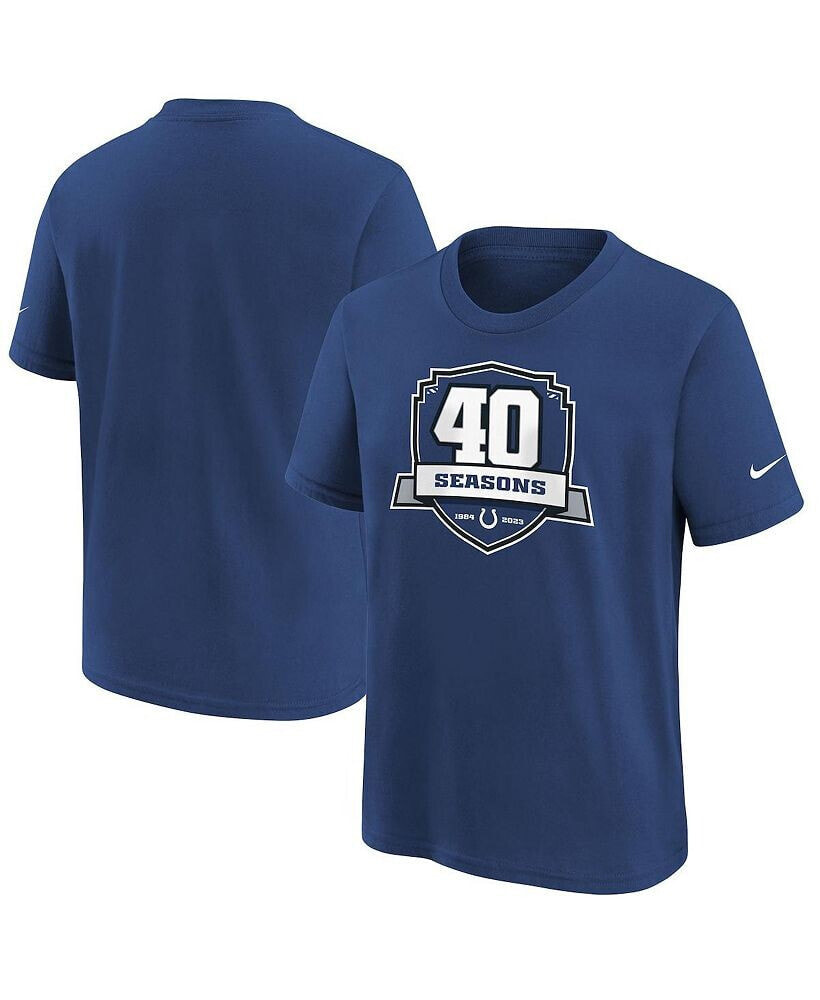 Nike big Boys Blue Indianapolis Colts 40th Anniversary T-shirt