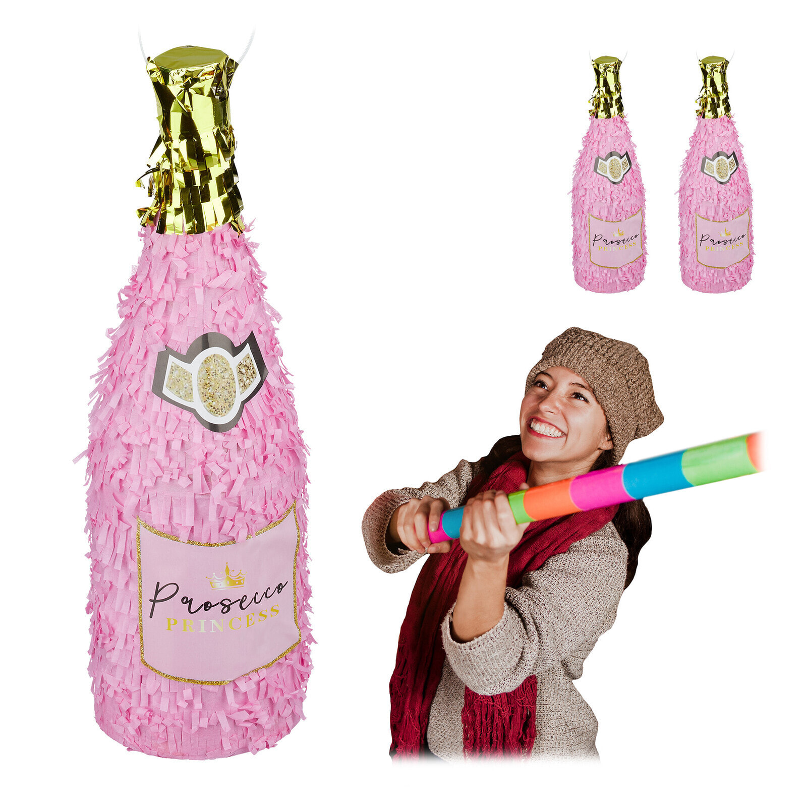 Pinata Sektflasche