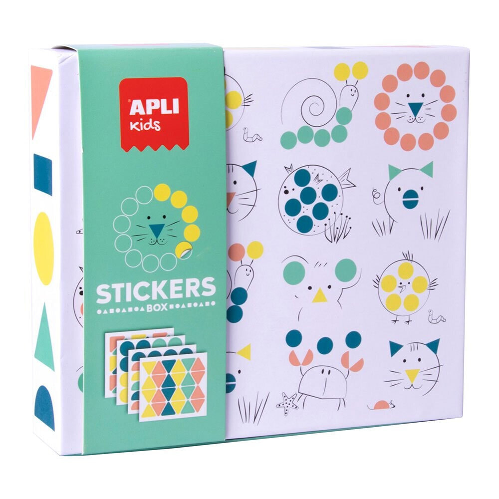 APLI Animal Geometric Stickers Box Board Game