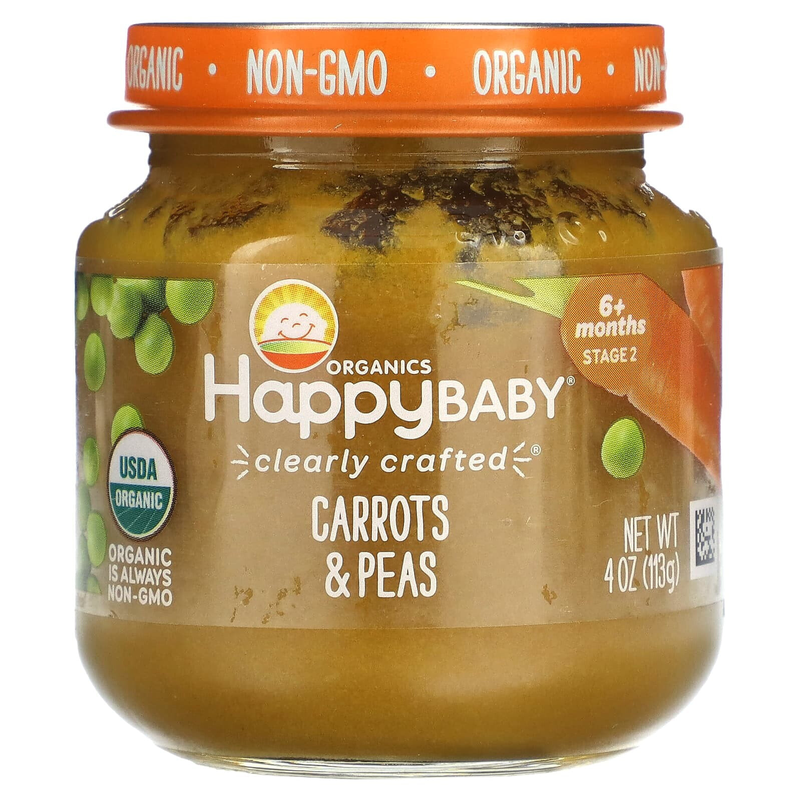 Happy Family Organics, Happy Baby, для детей от 6 месяцев, груши и чернослив, 113 г (4 унции)