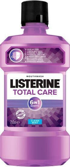 Listerine Total Care Clean Mint Mouthwash Антибактериальный ополаскиватель полости рта против зубного налета и кариеса и для здоровья десен Без спирта 1000 мл