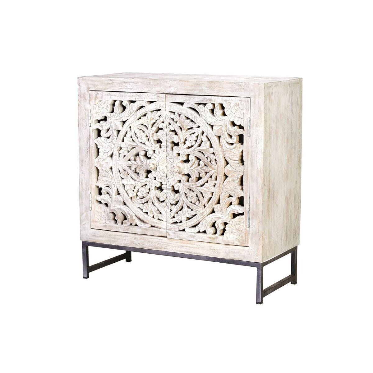 Sideboard Alexandra House Living White Grey Iron Mango wood 80 x 81 x 35 cm