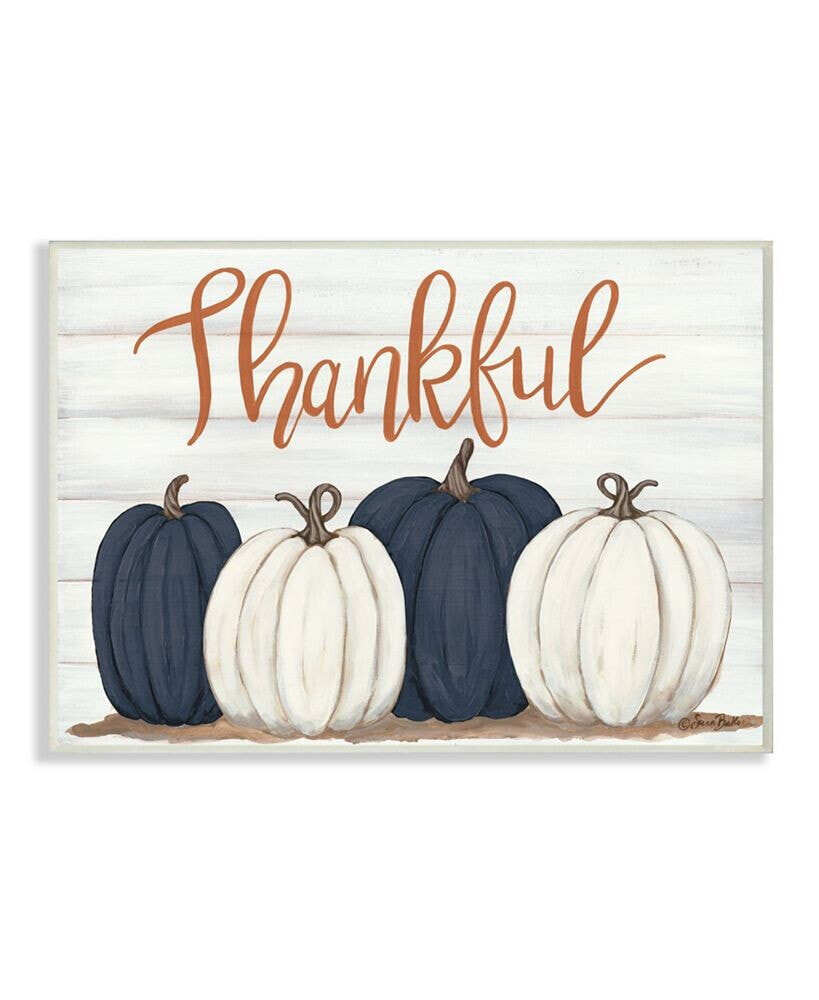 Stupell Industries autumn Farm Pumpkin Harvest with Thankful Phrase Art, 13