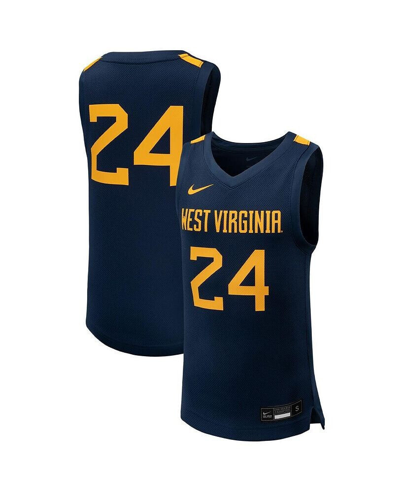 Nike big Boys #24 Navy West Virginia Mountaineers Team Replica Basketball Jersey