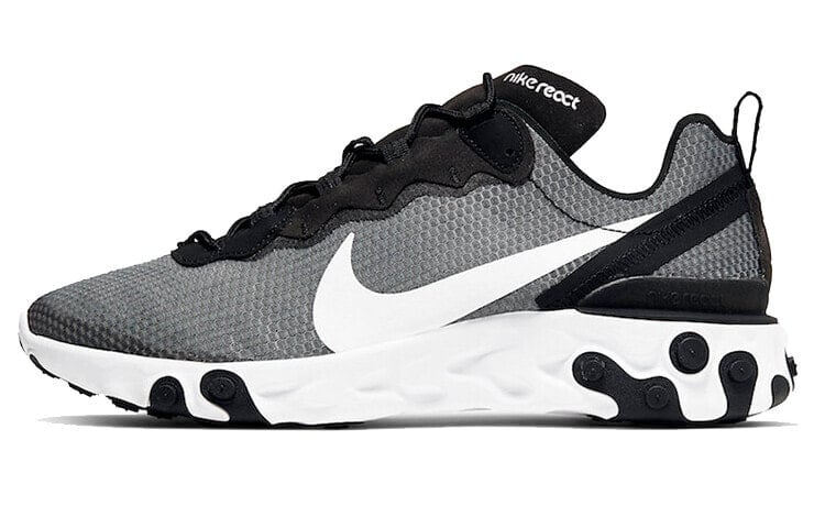 Nike React Element 55 Black White 低帮 跑步鞋 男女同款 黑白 / Кроссовки Nike React Element 55 CI3831-002