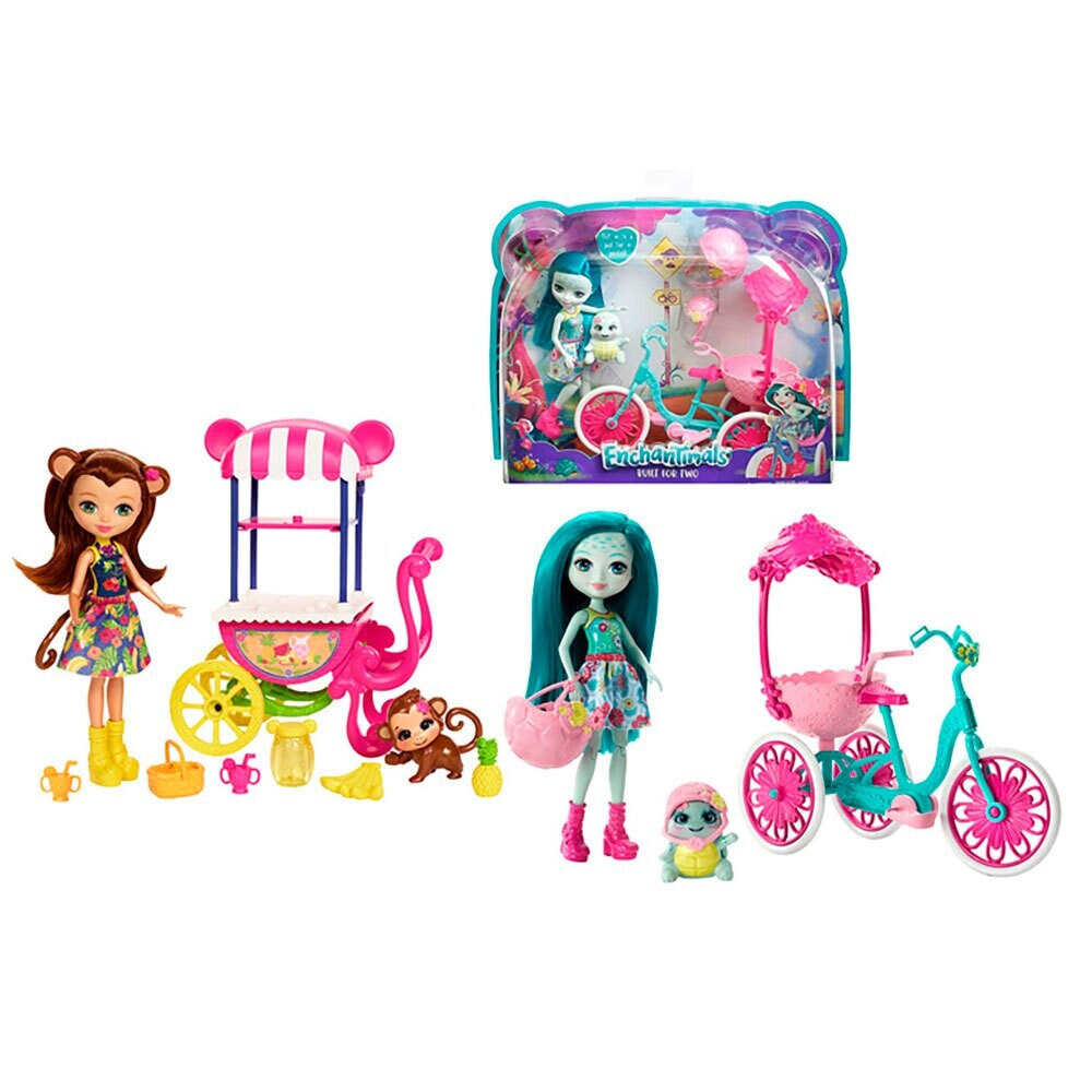 ENCHANTIMALS Doll + Vehicle Food Or Tricycle