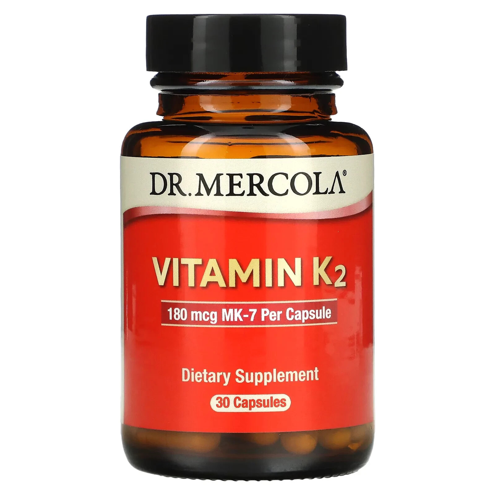 Dr. Mercola, Витамин K2, 180 мкг, 90 капсул