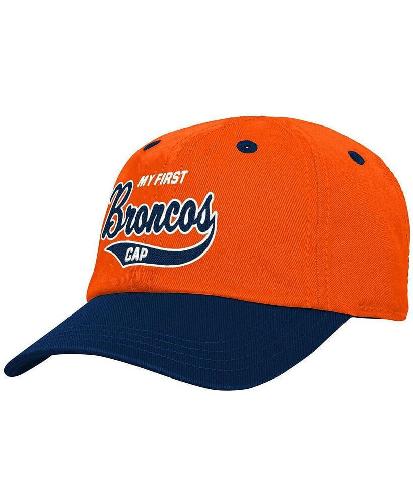 Outerstuff infant Boys Orange and Navy Denver Broncos My First Tail Sweep Slouch Flex Hat