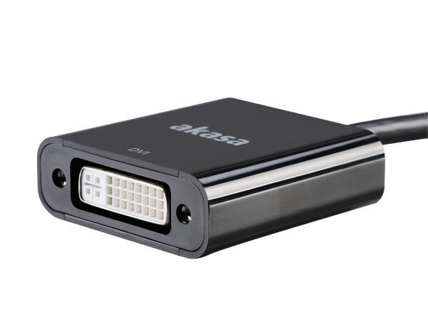 Akasa AK-CBDP15-20BK кабельный разъем/переходник DisplayPort DVI-I Черный