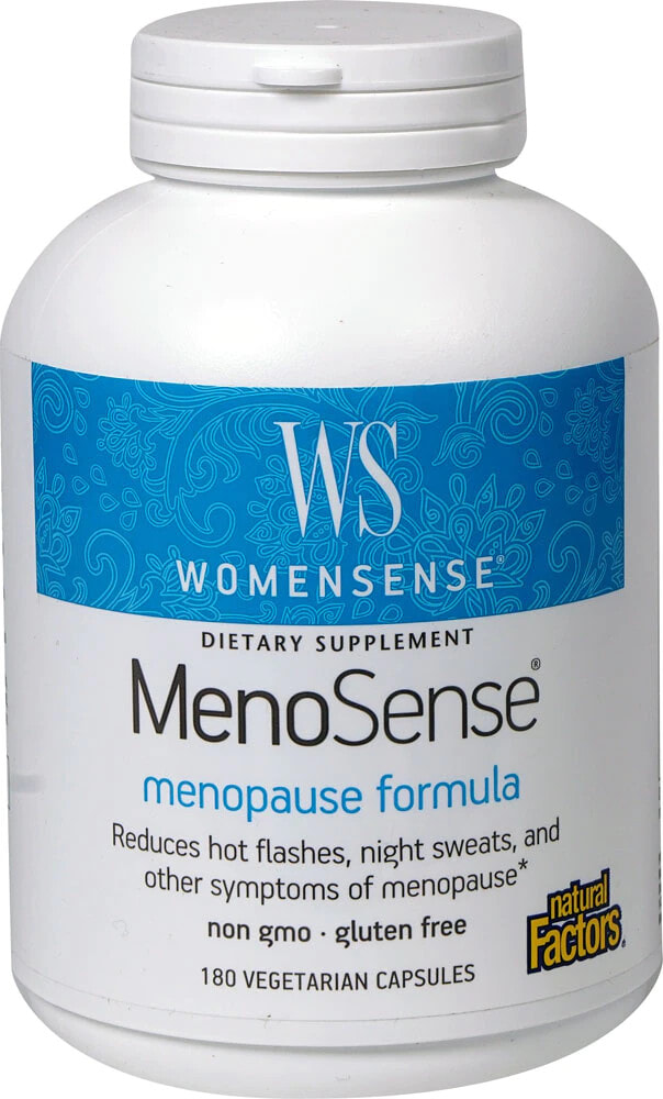 Natural Factors WomenSense ™ Пищевая добавка MenoSense® - 180 вегетарианских капсул