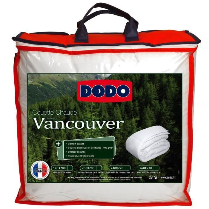 Одеяло Dodo 240x260 cm, белый цвет, 80% полиэстер 20% хлопок