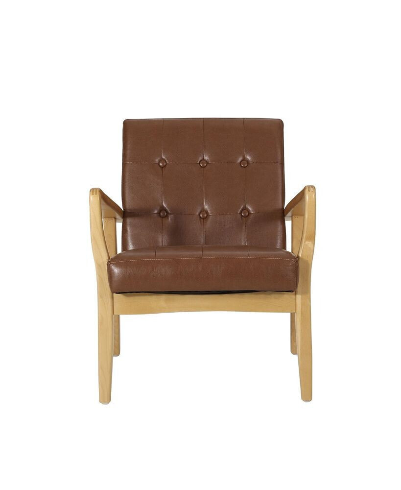 Noble House marcola Mid Century Modern Upholstered Club Chair