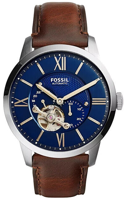 Мужские наручные часы с коричневым кожаным ремешком Fossil Townsman Automatic ME3110