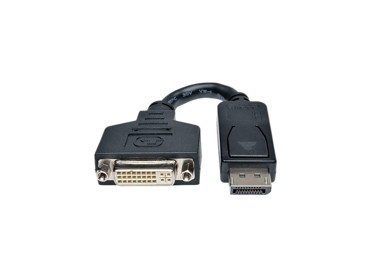 Tripp Lite DisplayPort to DVI Cable Adapter, Converter for DP to DVI-I M/F (P134