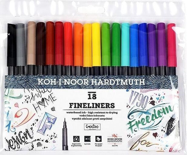 Письменная ручка Koh-I-Noor Koh I Noor Cienkopisy 18 kolorów