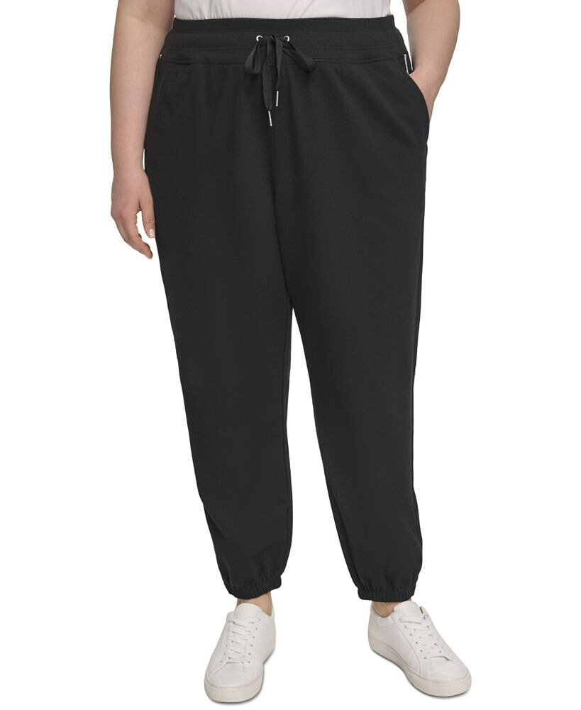 Calvin Klein plus Size Minimal Logo Tape Drawstring Sweatpants
