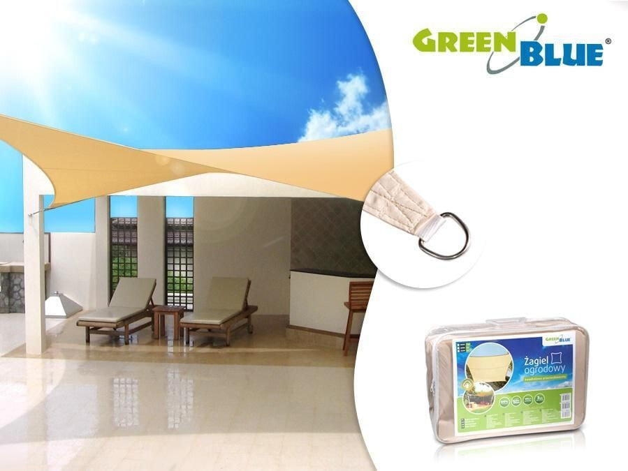 GreenBlue Garden sail, shade UV polyester 3.6m square (GB503)
