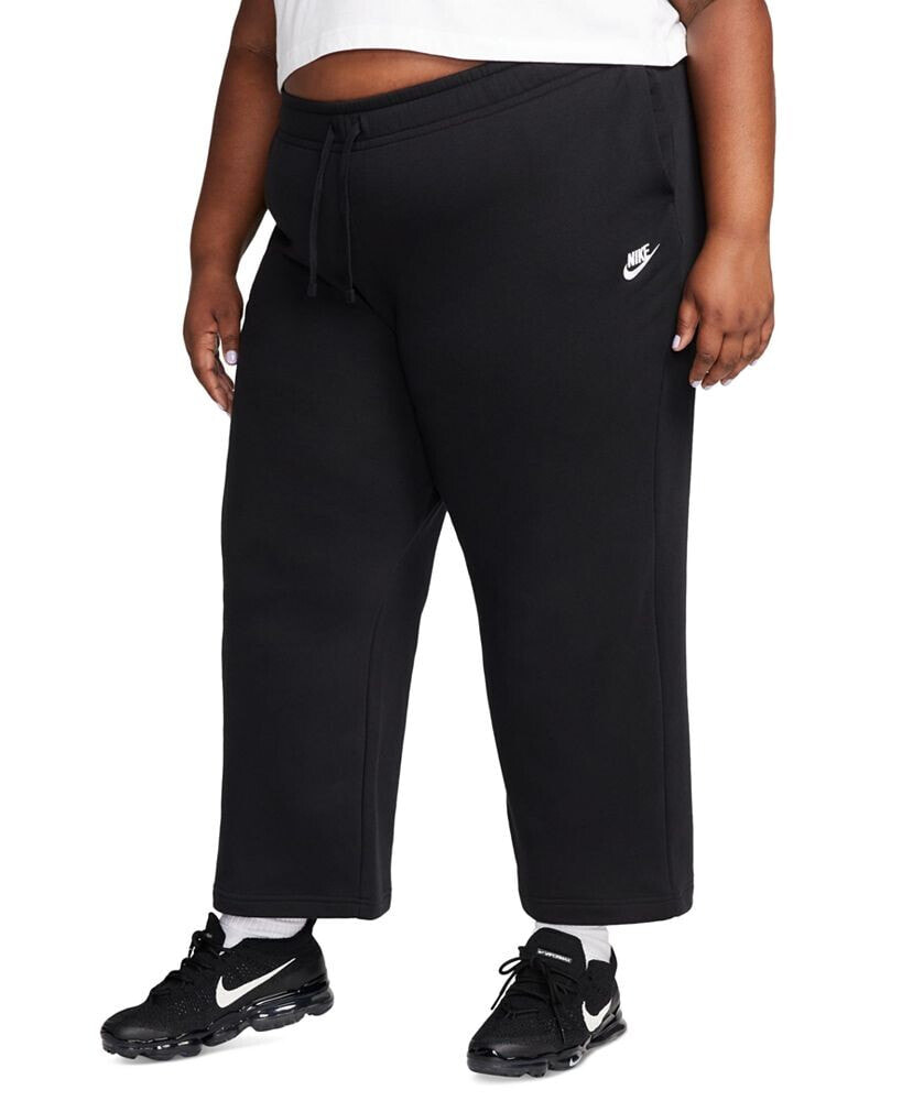 Nike plus Size Sportswear Club Fleece Mid-Rise Wide-Leg Sweatpants