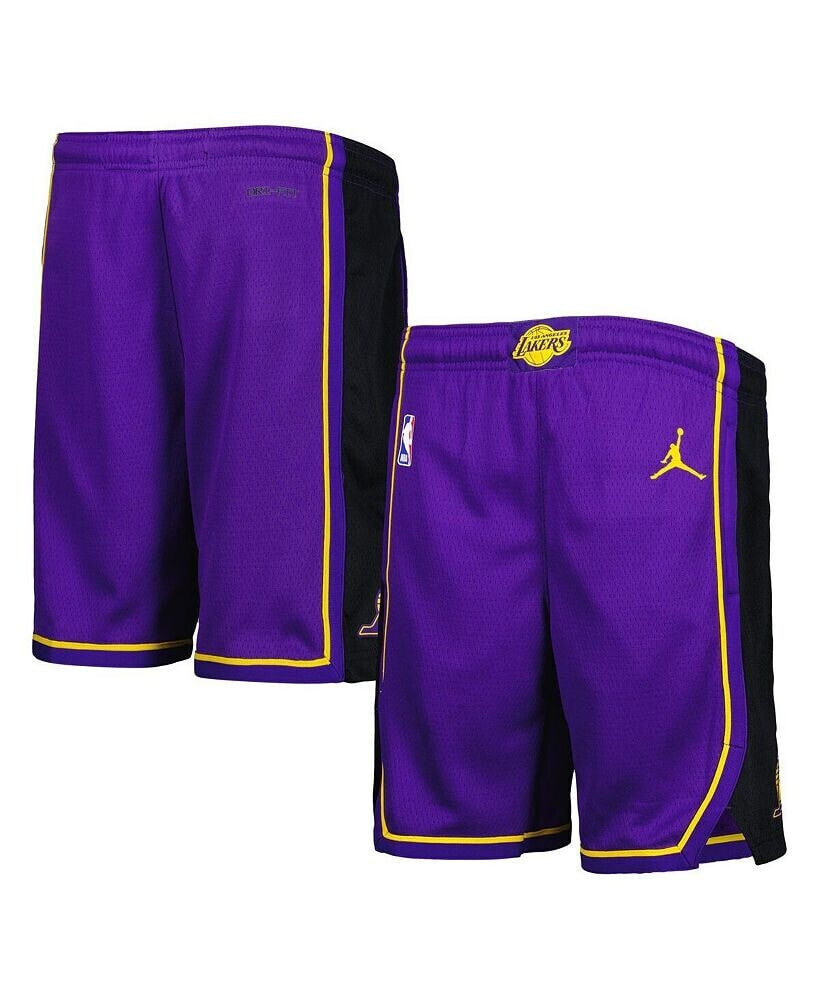 Youth Boys Brand Purple Los Angeles Lakers Statement Edition Swingman Performance Shorts