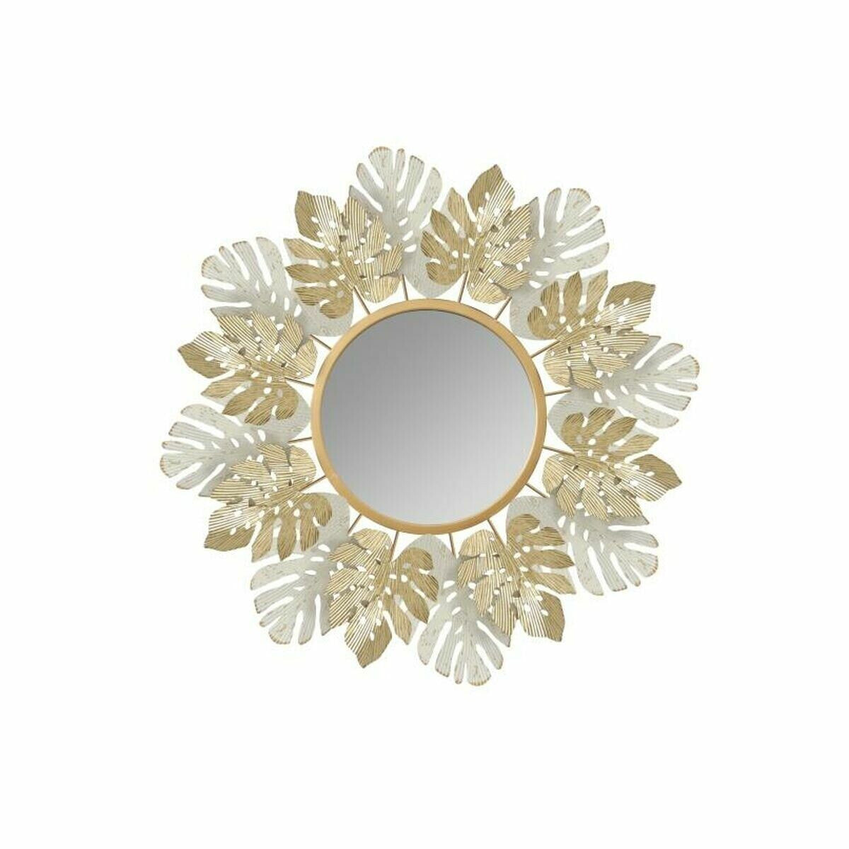 Wall mirror DKD Home Decor Metal Leaf of a plant (78,7 x 5,7 x 78,7 cm)