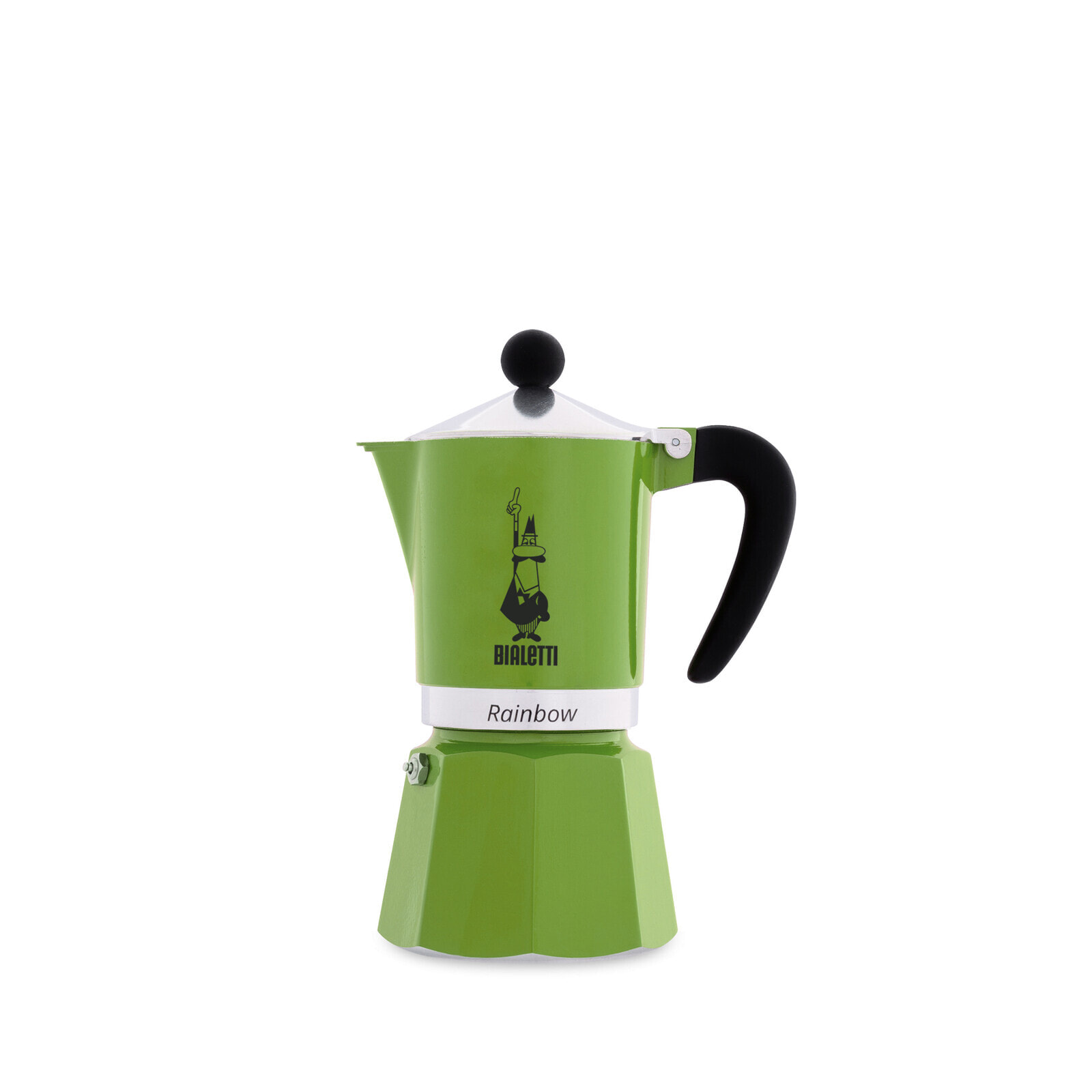 Rainbow - Moka pot - Black - Green - Aluminium - 3 cups - Rainbow - CE