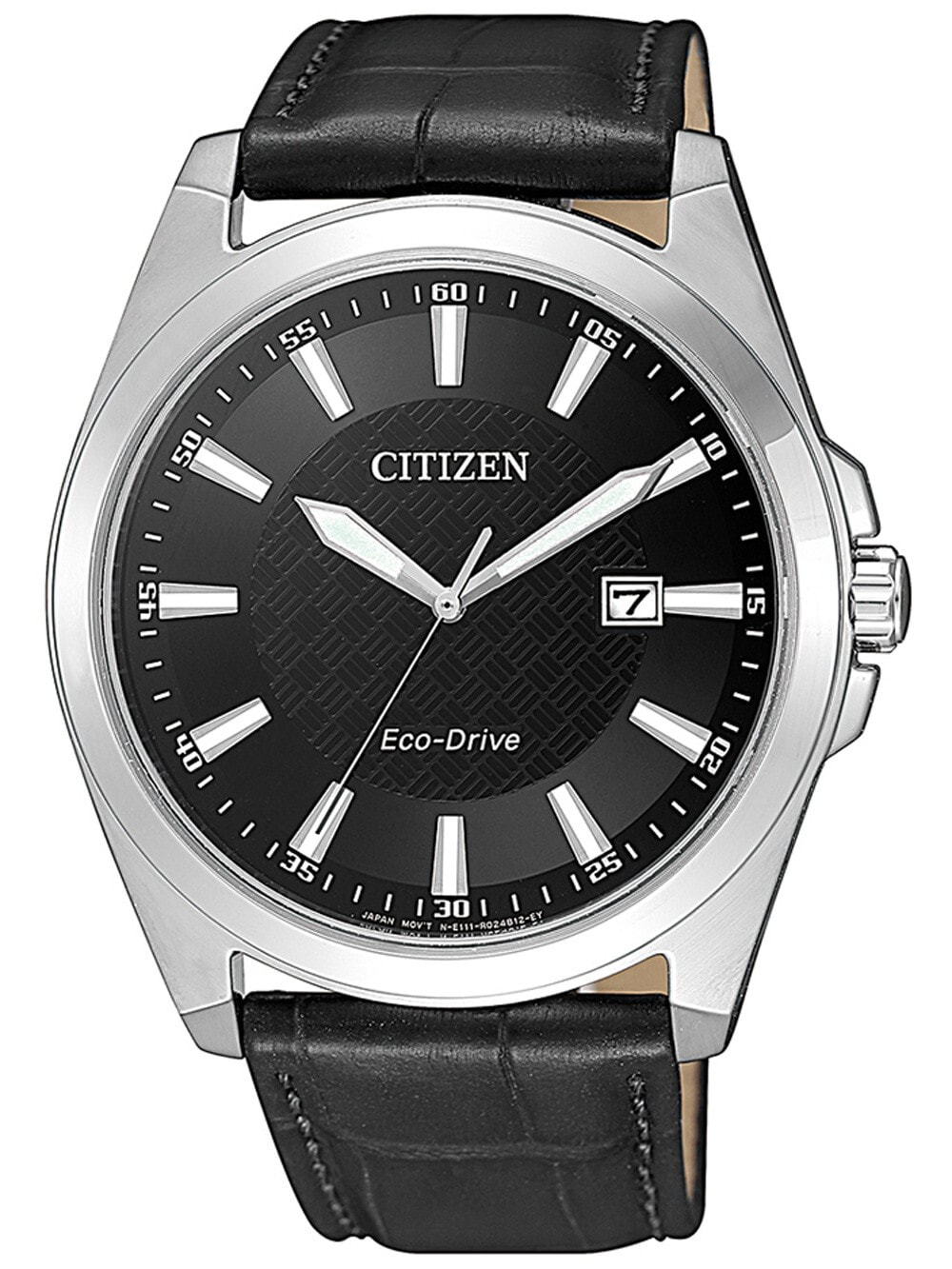 Мужские наручные часы с черным кожаным ремешком  Citizen BM7108-14E Classic Mens 41mm 10 ATM