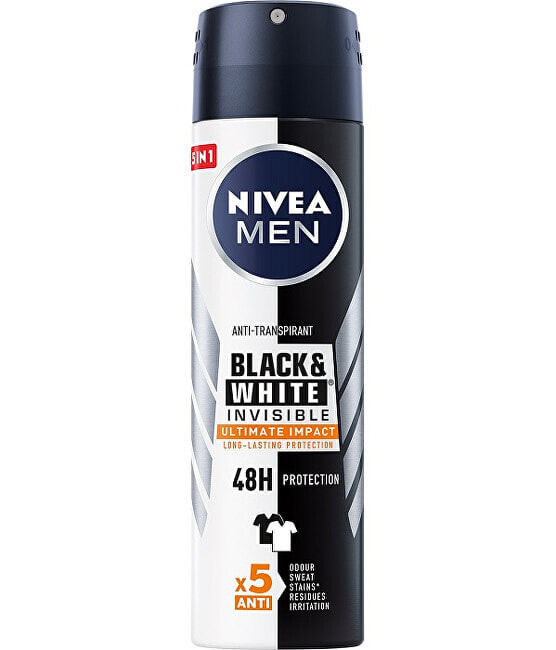 Nivea Men Invisible Black & White Antiperspirant Невидимый мужской антиперспирант-спрей 150 мл